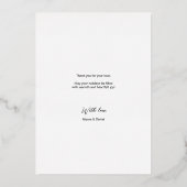 新着写真金ゴールドブラック結婚したクリスマスリース 箔シーズンカード (裏面)