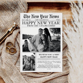 新着新聞風おもしろフォト2025年賀状 シーズンカード
