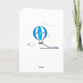 新着男の赤ちゃんホットエアバルーンカード カード (裏面)