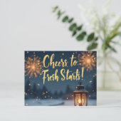 新着開始応援感動的 – 新年 ポストカード (スタンド正面)