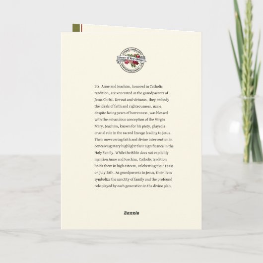 新祖父母おめでとう祈りの言葉宗教 カード (裏面)