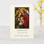 新祖父母おめでとう祈りの言葉宗教 カード (黄色い花)