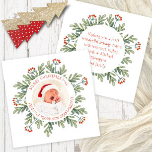 新祖父母からのメリークリスマス写真 シーズンカード