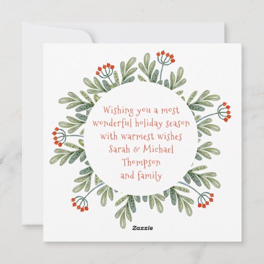 新祖父母からのメリークリスマス写真 シーズンカード (裏面)