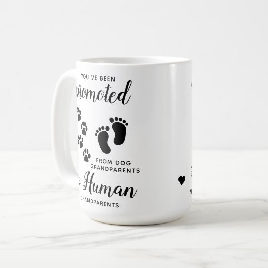 新祖父母の妊娠発表 コーヒーマグカップ (正面左)