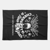 新祝始ワイングラスイラストレーション2 キッチンタオル (横)