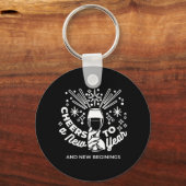 新祝始ワイングラスイラストレーション2 キーホルダー (正面)