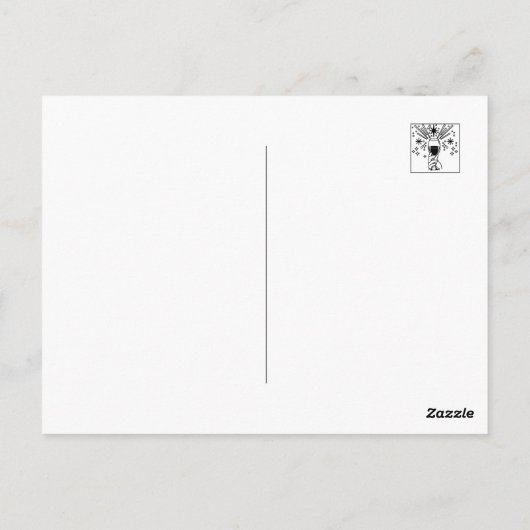 新祝始ワイングラスイラストレーション2 ポストカード (裏面)