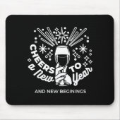 新祝始ワイングラスイラストレーション2 マウスパッド (正面)