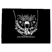 新祝始ワイングラスイラストレーション2 ラージペーパーバッグ (裏面)