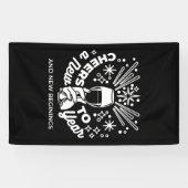 新祝始ワイングラスイラストレーション2 横断幕 (横)