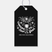 新祝始ワイングラスイラストレーション ギフトタグ (正面)