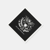 新祝始ワイングラスイラストレーション スタンダードカクテルナプキン (角)