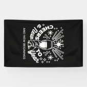 新祝始ワイングラスイラストレーション 横断幕 (横)