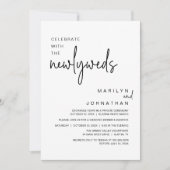 新祝婚と一緒に結婚の夕食のパーティー 招待状 (正面)