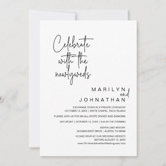 新祝婚の人々と結婚一緒に 招待状 (正面)