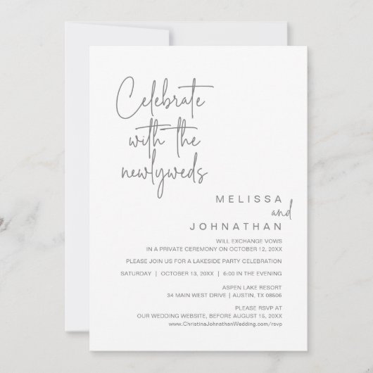 新祝婚の者と結婚共に 招待状 (正面)