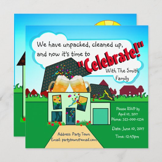 新祝居 招待状 (正面/裏面)