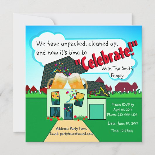 新祝居 招待状 (正面)