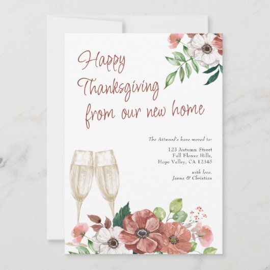 新秋の花から感謝祭を楽しむ 案内状 (正面)