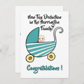 新税控除おめでとうカード 招待状 (正面/裏面)