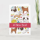 新種の犬に対するおめでとう カード (正面)