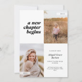 新章が卒業に 招待状 (正面)