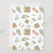 新章が始まる ブックの読ブライダルシャワー 招待状 (裏面)