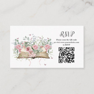 新章の始まり ブライダルシャワー RSVP QRコード エンクロージャーカード