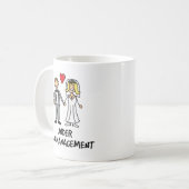 新管理体制の可愛い新婚カップル コーヒーマグカップ (正面左)