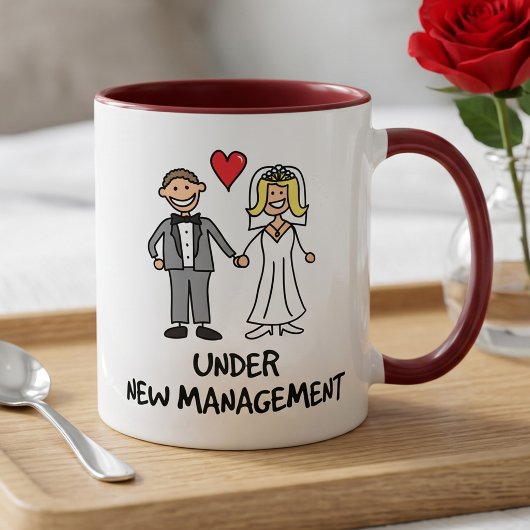 新管理体制の可愛い新婚カップル コーヒーマグカップ