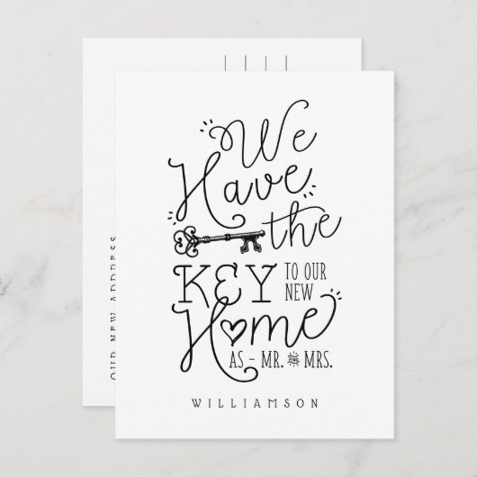 新築の鍵は新築だ 案内ポストカード (正面/裏面)