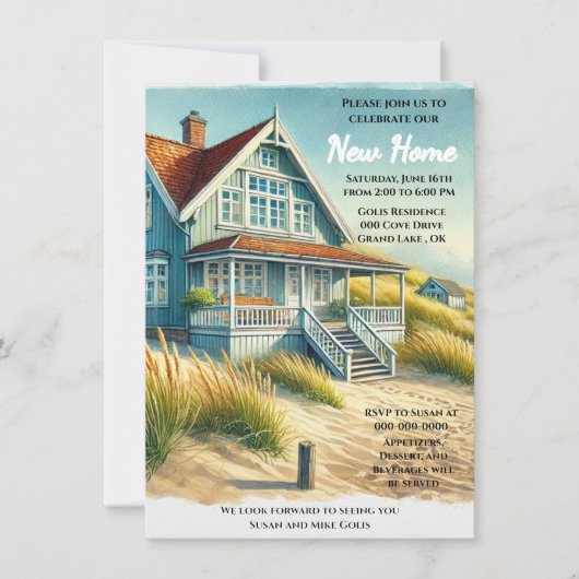 新築オープンハウス / 新居パーティー招待状 招待状 (正面)