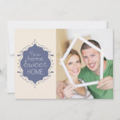 新築パーティー写真招待 / 青 招待状 (正面)