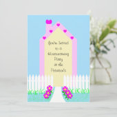 新築パーティー招待状 かわいい家 招待状 (スタンド正面)