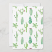 新築パーティー招待状 カクタス 水彩画プリント 招待状 (裏面)