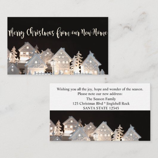 新築ホームライトクリスマスハウスから エンクロージャーカード (正面/裏面)