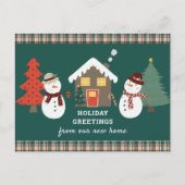 新築住宅引越からのクリスマスプレッドグリーティング 案内ポストカード (正面)