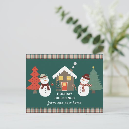 新築住宅引越からのクリスマスプレッドグリーティング 案内ポストカード (スタンド正面)