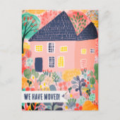 新築住宅引越アナウンス変更住所Sweet ポストカード (正面)