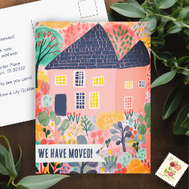 新築住宅引越アナウンス変更住所Sweet ポストカード