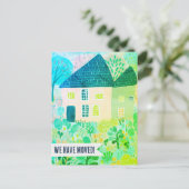 新築住宅引越アナウンス変更住所Sweet ポストカード (スタンド正面)