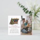 新築家族かわいいクリスマスフォト感動のお知らせ (スタンド正面)