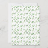 新築祝いパーティー ゴールドフレーム 夏の葉 招待状 (裏面)