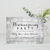 新築祝いパーティー シルバー ウィンター ワンダーランド 招待状 (スタンド正面)