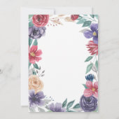 新築祝いパーティー ジュエル フラワーズ 花 新しい家 招待状 (裏面)