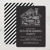 新築祝いパーティー 招待状 (正面/裏面)