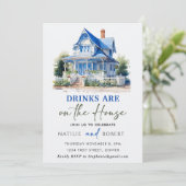 新築祝いパーティー（飲み物はおごり） 招待状 (スタンド正面)