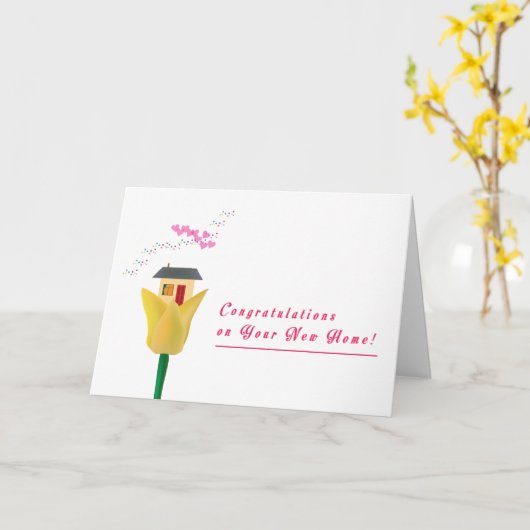 新築祝い カード (黄色い花)