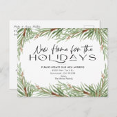 新築祝い ピン枝 引越お知らせ インビテーションポストカード (正面/裏面)